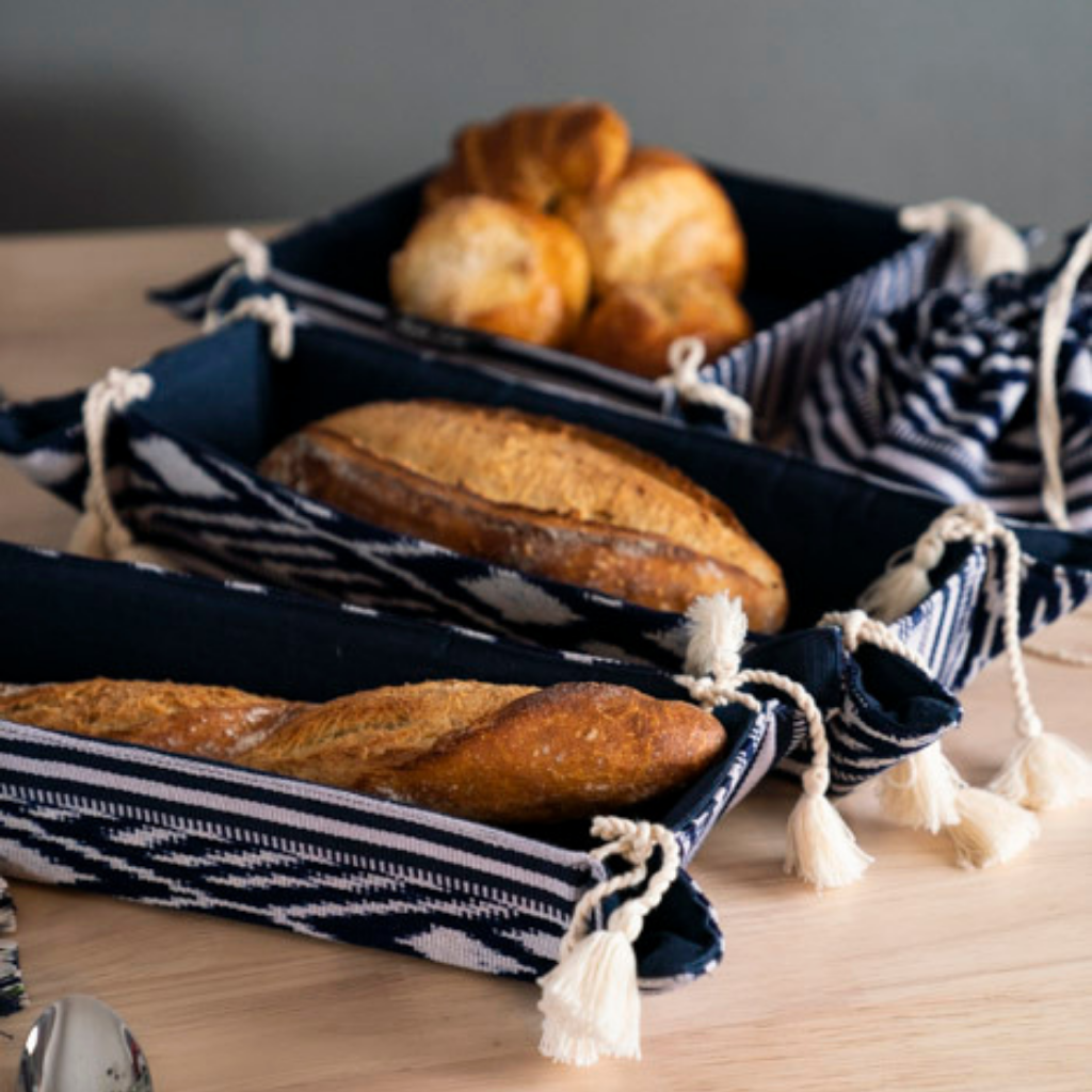 Indigo Bread Basket